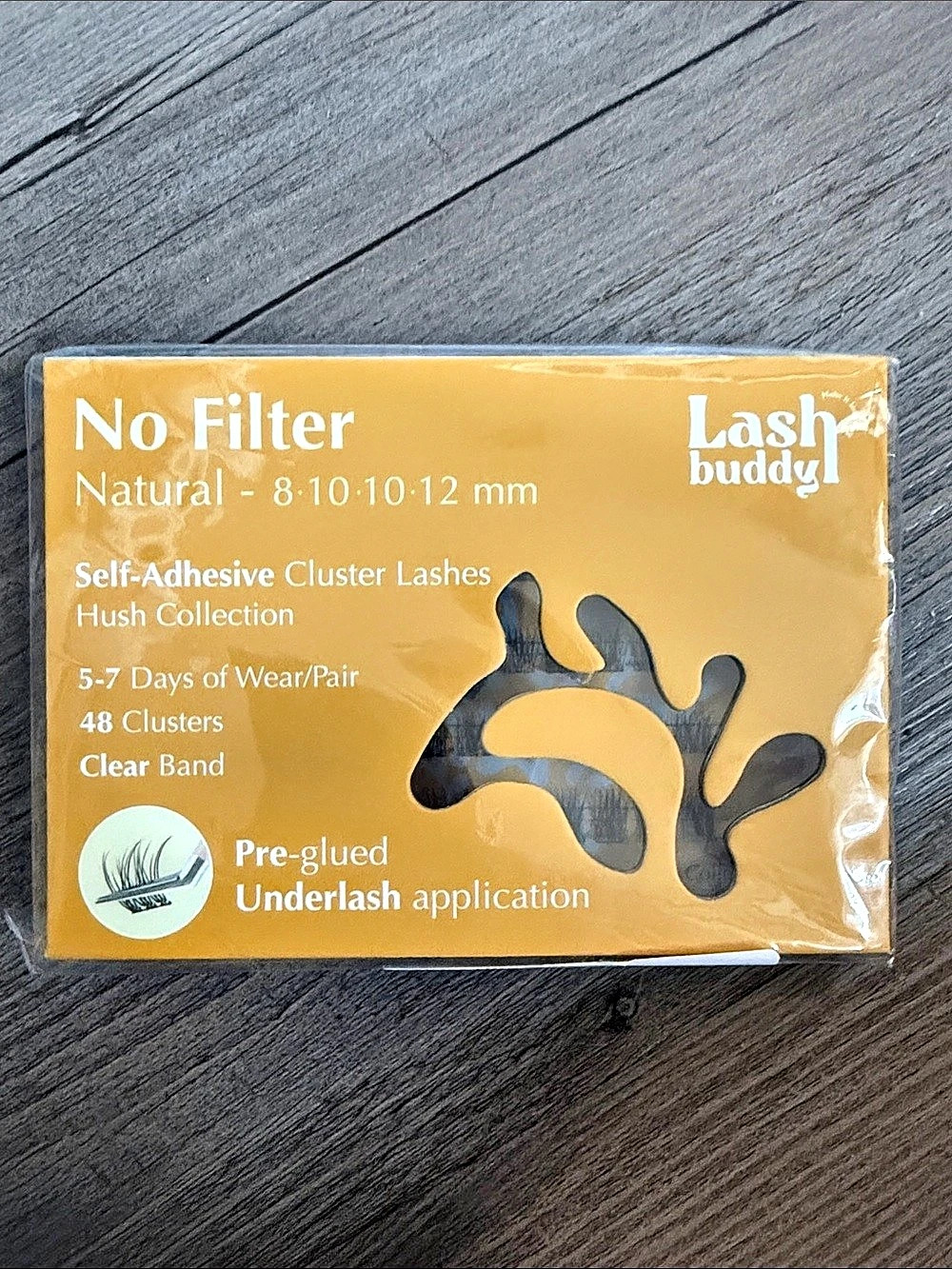 Lash buddy “No Filter” Self-Adhesive Cluster Lashes Black